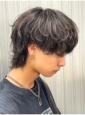 マッシュウルフメンズカットスパイラルパーマツイスパ波巻き