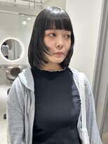 エンバイユアーズ 飯田橋店(eN° by youres)&nbsp;黒髪ボブウルフ レイヤーカット 顔まわりカット 縮毛矯正