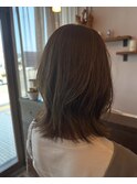 オリーブカラー×ハイライト