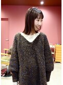 顔まわりレイヤー×レッドブラウン