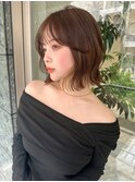 ハイライト白髪染め白髪ぼかしショートボブレイヤー40代横浜関内
