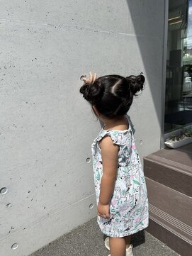 アチーブティルスマートサロン 豊川末広通店(achieve till Smart Salon) キッズヘアアレンジ七五三セット崩れないキッズヘアツインお団子