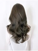 ロングくびれヘア美髪韓国ヘア顔周りレイヤー_ba516331