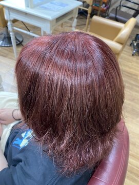 ルネッサンスヘアー ラファエロ(RAFFAELLO) エドルクオンカラー　明るい白髪染め　レッド　艶カラー