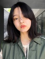 ガーデンヨコハマ(GARDEN YOKOHAMA)&nbsp;ミディアムヘア　レイヤーカット　暗めカラー　外ハネ