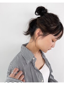 トレンチ(TRENCH) 顔周り、おくれ毛が可愛い×暗めブラウン　　　　　TRENCH