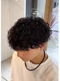 大分メンズ刈り上げマッシュ波巻きスパイラルパーマスタイル