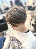 メンズハイライト×ベージュ〇平塚