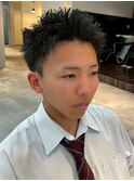 千葉駅MEN’S/波巻きツイストスパイラル/刈り上げセンターパート