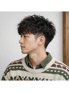 スープレックス ヘアーデザイン(SOUPREX HAIR DESIGN) メンズツーブロック無造作パーマ　20代 30代 40代 50代 60代
