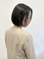 ヘアースタジオ ゼン カロン(Hair studio Zen kalon) レイヤーボブ/ダークアッシュ/オリーブベージュ20代30代40代50代