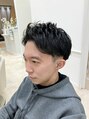 フェリーアヴェダハルミ(FEERIE AVEDA HARUMI) 全体刈り上げの軽めの質感のアップバンク!清潔感出しやすいです