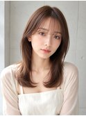 【NOA】韓国顔周りレイヤー×シースルーバング×ブラウンカラー