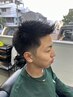 【復帰記念!!8月限定】カット+顔そり+シャンプー+ヘアセット ¥4,700