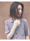 外ハネハイライトボブ