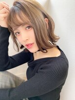 【アフロート添田】大人かわいいくびれボブツヤ感ネイビーカラー