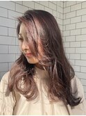 【20代30代40代】前髪かきあげ/大人可愛/チェリーブラウン