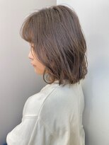 ベルクープス 天王寺店(Belle Coupes) 【Bellecoupes】足立美佐恵 透け感ベージュ ボブ ゆるふわ巻き