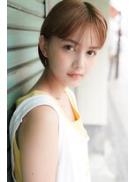 カライング(ing) 大人可愛い20代30代40代黒髪前下がりひし形小顔ボブ丸みショート