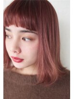 クレドガーデン 西新井店(CRED GARDEN)&nbsp;大人可愛い/韓国風 ×テラコッタ/レッドカラー/オン眉小顔ボブ