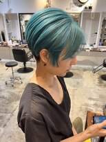 ナルヘアー 越谷(Nalu hair)&nbsp;美髪/ホワイトグレージュ/ネビージュ/大人かわいい/ショート