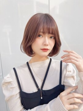 ロンド クラン 岡崎(Lond Clan) 韓国顔周り前髪ボブ×ブリーチしないチョコレートカラー[岡崎]