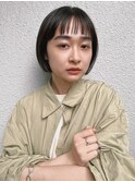 ショートボブ 丸みショートボブ ワイドバング【天神/今泉】