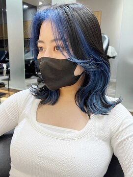 ロンドワン 三宮元町(Lond one) ボブ×インナーカラー/イヤリングカラー☆ブリーチ/ハイトーン