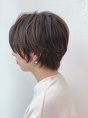 ミルクブラウン/ダークパープル/ナチュラルショート/夏/町田