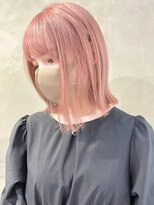 ダブルカラーピンクベージュケアブリーチハイトーンカラー韓国