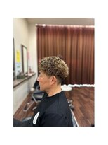 オレンジ(ORANGE)&nbsp;ショートグランジパーマ