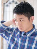 メンズヘア ビーセカンド 草加店(MENS HAIR B-2) 20代30代アップバング黒髪王道ベリーショートY草加