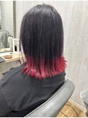 ワンレングスボブ×グラデーションカラー