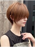 ショートボブ髪型30代40代50代前髪あり前髪無し面長丸顔【西村ss