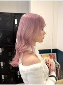 ブリーチ２回ホワイトピンク　stylist聖斗
