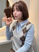 HARVEY 大宮店【ハーヴィー】【2月28日オープン（予定）】&nbsp;韓国風　タンバルモリ　ボブ　マロンベージュ〔MIKA〕