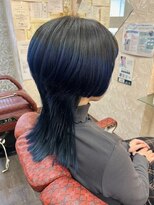 エスエムアールツー(SMR2)&nbsp;ウルフカット/個性的カラー/ポイントカラー/部分カラー/青髪