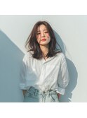 「顔周りの似合わせ×小顔見えレイヤー」
