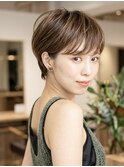 ひし形ショートボブ/大人ショートヘア/40代/50代/60代/表参道