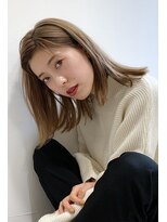 クラン 六甲道(Chlan) かきあげ切りっぱなしロブ×ヌーディーベージュ【灘区/六甲道】