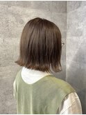 切りっぱなし外ハネボブ◎スモーキーベージュ【池袋/池袋駅】