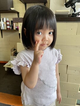 アド ヘア プレイス(adon hair place) 伸ばしかけキッズボブ