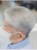 似合わせカット/イメチェン/ツーブロックメンズ/白髪活かし