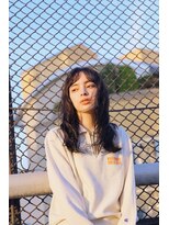 スリーヌーン(THREE noon) セミロング ラフ ウェーブ シースルー 20代30代40代