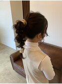 【ヘアセット】ポニー編み下ろし