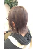 外ハネ透け感ボブ/ピンクベージュ/ピンクブラウン/くすみピンク