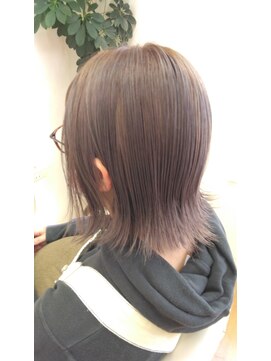 アメイジングヘアー 中沢店(AMAZING HAIR) 外ハネ透け感ボブ/ピンクベージュ/ピンクブラウン/くすみピンク