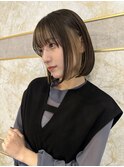 モードヘアミディアム×美髪【髪質改善/縮毛矯正】