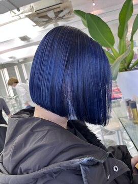 ルートエイチ 市川(Root H) 斜めバンググレージュカラーデザインカラーシルキーベージュ