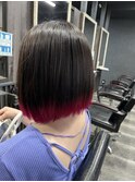 裾カラーでピンク系カラー！
